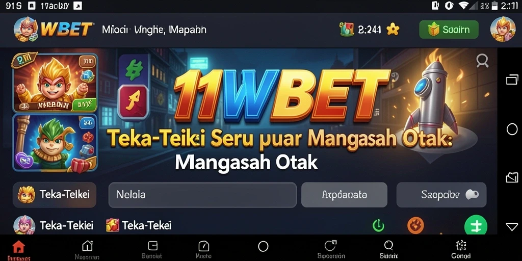 Antarmuka interaktif dan menantang dari game Teka-Teki 11WBET.