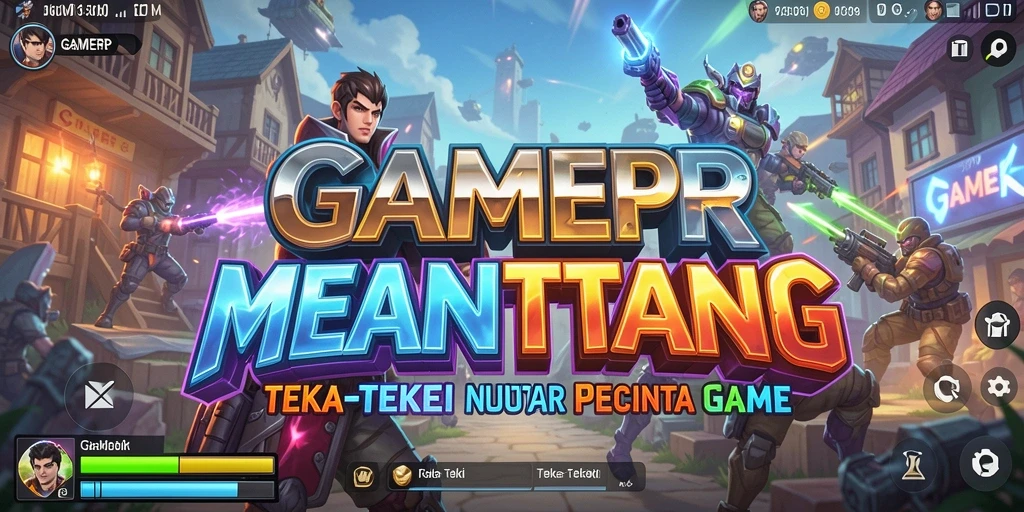 Tampilan antarmuka GAMERP yang menarik dengan teka-teki menantang.