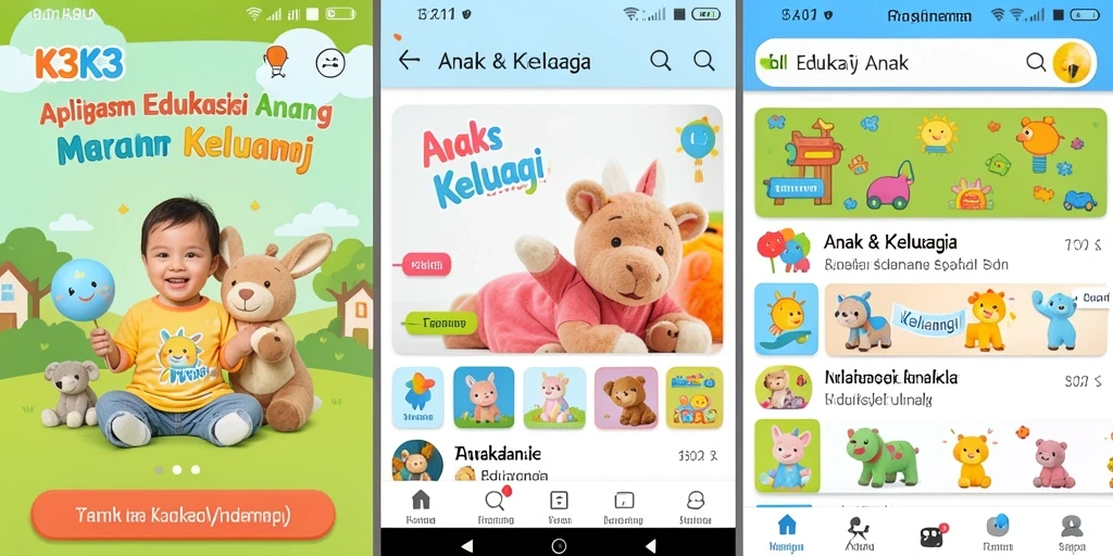 Antarmuka menarik dan intuitif untuk pembelajaran anak.