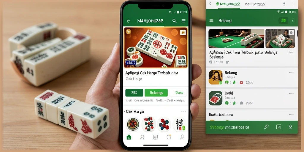 Screenshot MAHJONG222 menampilkan antarmuka cek harga yang intuitif.