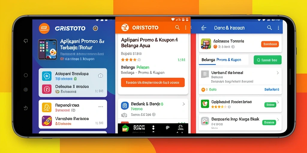 Tampilan antarmuka aplikasi ORISTOTO yang memudahkan akses promo.