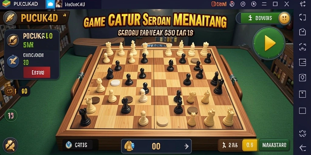 Antarmuka permainan Catur PUCUK4D yang menarik dan interaktif.
