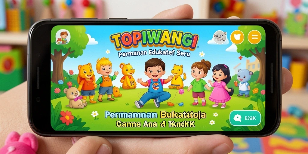 Antarmuka permainan edukatif yang menarik dan interaktif untuk anak-anak.
